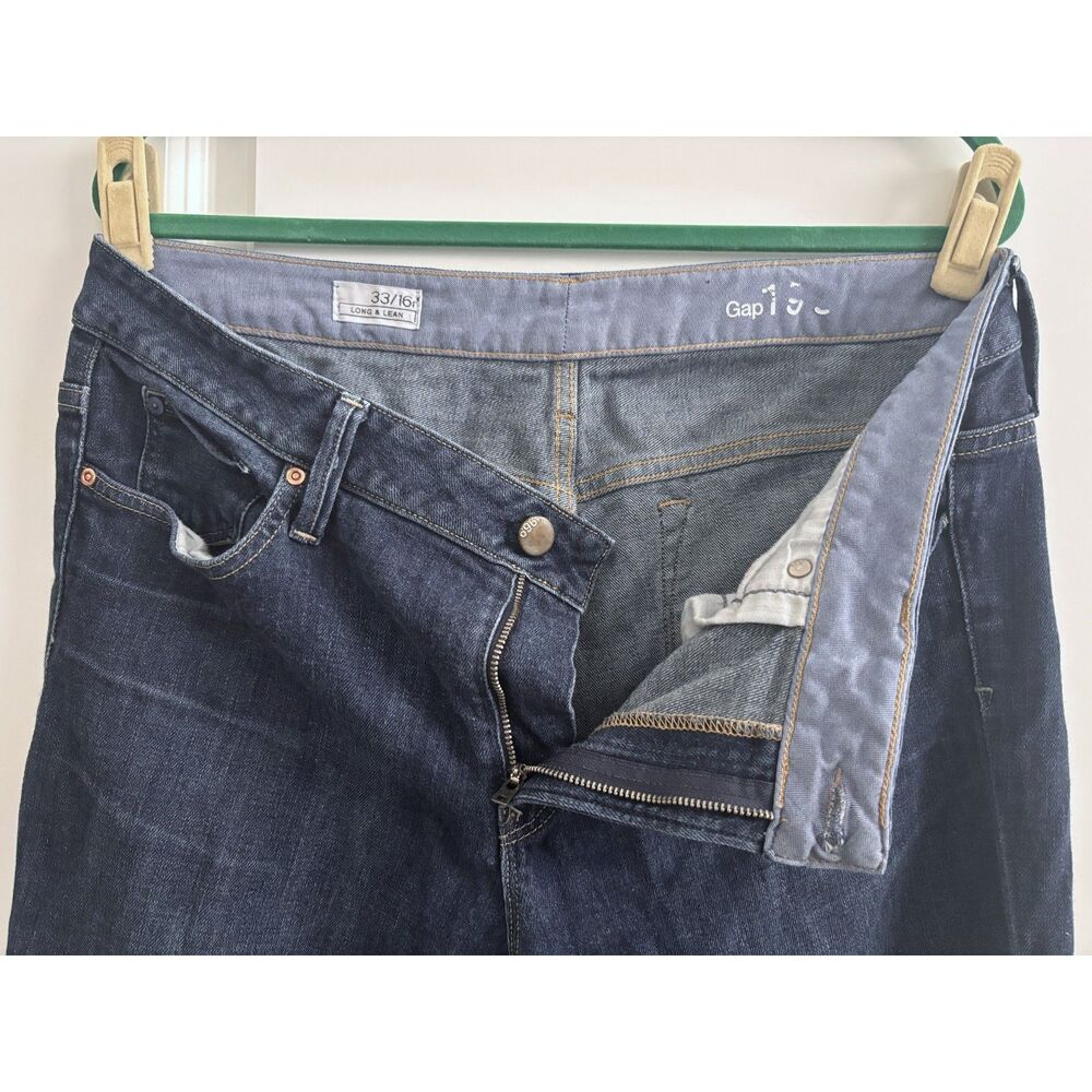 GAP Long & Lean Jeans | Women’s Size 16 | Blue Denim | Classic Straight Leg - Picture 3 of 4
